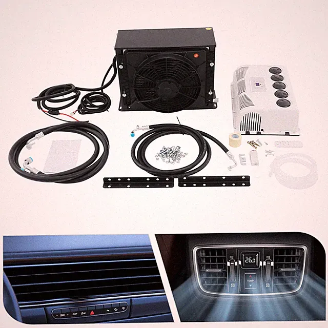12V 8000 BTU Cab Truck Air Conditioner Split A/C Unit For Semi Trucks Bus RVs AC