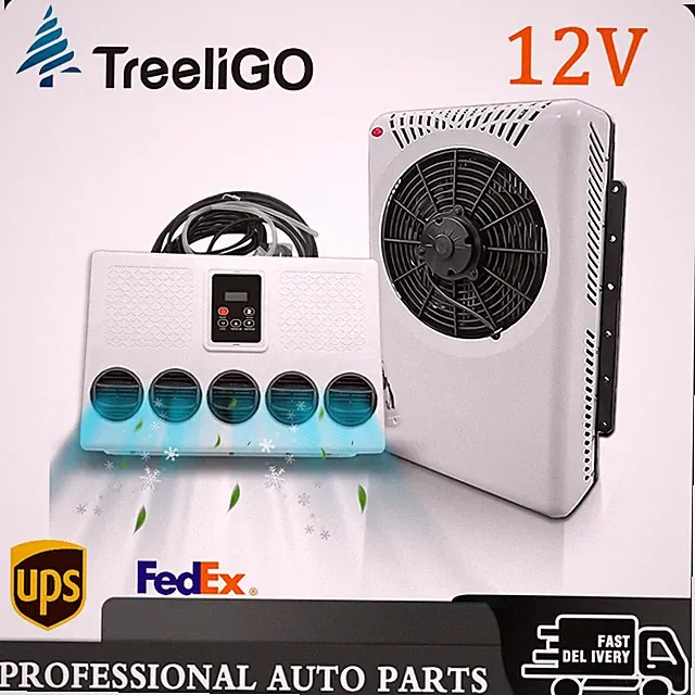12V Split Air Compact Conditioner Electric Parking A/C For Sweeper Caravan RV