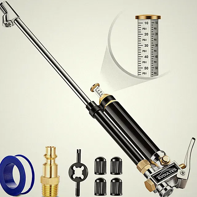 Heavy Duty Tire Inflator with Dual Head Chuck, 10-120 PSI for Trucks & RVs