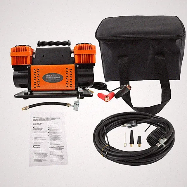 Portable 12v True Dual Air Compressor 10.6 CFM For Truck Tires RV