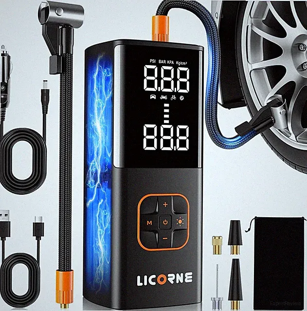 Tire Inflator Portable Air Compressor, 5X Faster Portable Air Pump for Car Tires